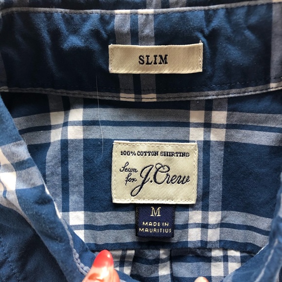 J.Crew Slim Button-Down Plaid Cotton Shirt - Picture 4 of 6